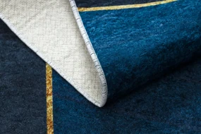 MIRO 52097.801 covor lavabil Geometric anti-alunecare - albastru