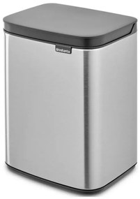 Cos de gunoi Brabantia Bo Small 1006625, 4 L, Deschidere lina si silentioasa, Baza antiderapanta, Rezistent la amprente, Inox/Mat