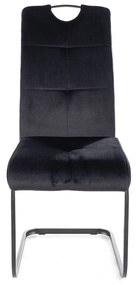 Scaun de bucaterie Axo Velvet, negru