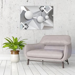 Tablou pe sticlă geometric abstract (70x50 cm)