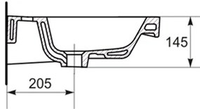 Lavoar suspendat Cersanit, Easy, 60 cm, alb