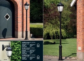 Stalp iluminat exterior din fier forjat, inaltime 153cm, AL 6614