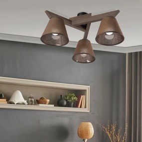 Lustră LED aplicată Brilagi ANTHONY 3xE14/40W/230V stejar nuc/maro