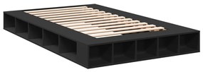 3280504 vidaXL Cadru de pat, negru, 120x190 cm, lemn prelucrat