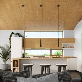 Lustră pe cablu Sollux SL.1400 PRYSM 1xG9/8W/230V negru