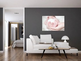 Tablou cu piciorușele de copilaș (90x60 cm)