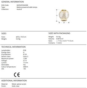 Lampa LED de masa design modern Austral