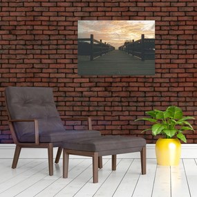 Tablou - Ponton de lemn, lac (70x50 cm)