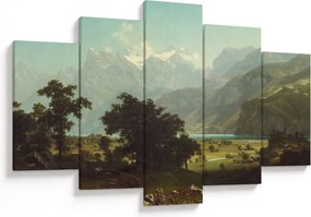 Tablou - Albert Bierstadt, Lake Lucerne, reproducere (150x105 cm)
