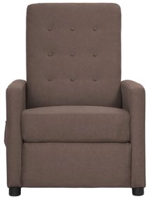 338988 vidaXL Fotoliu rabatabil, gri taupe, material textil