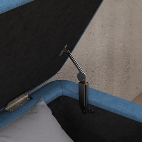 HOMCOM Bancă de depozitare 40", tapițată din material textil cu picioare din oțel pentru Living sau Dormitor, Albastru Închis | Aosom Romania