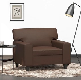 349001 vidaXL Canapea de o persoană, maro, 60 cm, piele ecologică