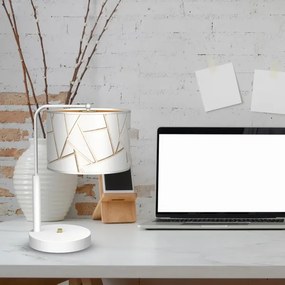 Lampă de masă ZIGGY 1xE27/60W/230V alb/aurie