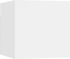 vidaXL Noptieră, alb, 30,5x30x30 cm, lemn prelucrat