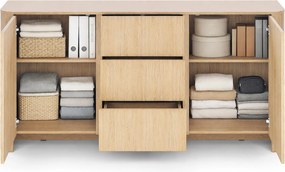 Comodă Sorrenti 168 cm cu sertare - stejar Vicenza