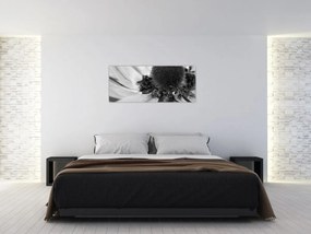 Tablou - Floare în alb-negru (120x50 cm)