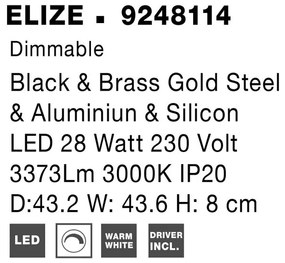 Lustra LED aplicata design modern ELIZE II 28W