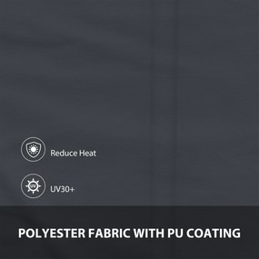 Outsunny Copertină cu Braț Pliabil, cu Deschidere Manuală, Copertină Basculantă cu Protecție UV30+, 150x120 cm, Gri Închis | Aosom Romania