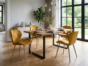 Scaun de masa MANGO VELVET, mustar
