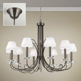 Candelabru stil clasic cu cristal K9 ARIANE 10L nickel inchis