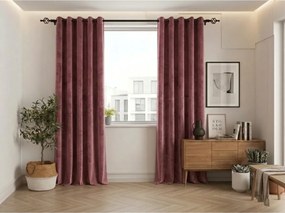 Draperie opaca ELVIO VELVET 140x250 cm, roz vechi. Agatat: Inele metalice