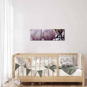 Tablou - Magnolie (cu ceas) (90x30 cm)