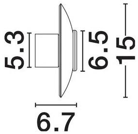Aplica LED design ambiental Esti fumuriu 15cm