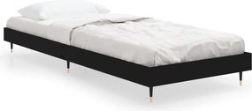 vidaXL Cadru de pat, negru, 75x190 cm, lemn prelucrat