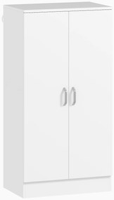 HOMCOM Raft de pantofi cu balamale Soft-Close, rafturi reglabile, dulap de 6 nivele pentru hol, intrare, pentru 14 perechi, 55 x 35 x 108 cm, placaj, Alb | Aosom Romania
