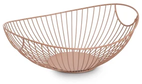 Fructiera Coral line, metalica, maro, 33 x 26 x 11,5 cm