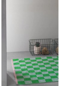 Covoraș de baie verde din bumbac organic 50x80 cm Retro – Mette Ditmer Denmark