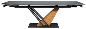 Masa extensibila Genesis negru/frasin L160-220 cm