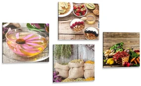 Set tablouri natura moartă delicată pentru bucătărie