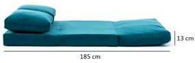 Canapea pat Taida Petrol Green