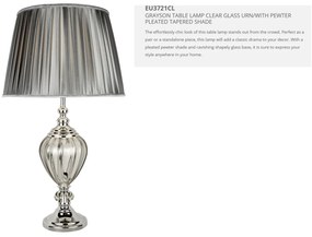 Veioza / Lampa de masa decorativa design elegant Grayson EU3721CL SRT