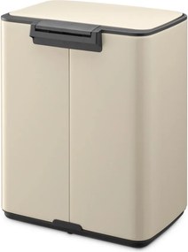 Coș de gunoi bej cu pedală din oțel 12 l Bo – Brabantia