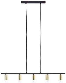 Brilliant - Lustră pe cablu KERRY 5xE27/40W/230V negru/alamă