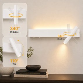Brilagi - Aplica spot de perete LED ARLIX LED/3W/230V + LED/7W, albă, CRI 90