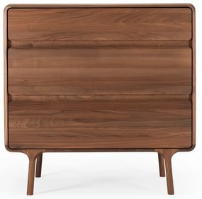 Comodă maro din lemn de nuc 90x90x45 cm Fawn – Gazzda