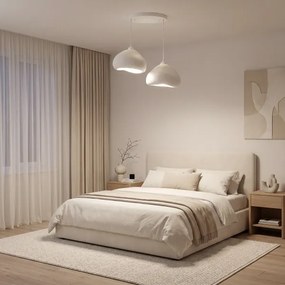 Brilagi - Lampă suspendată pe cablu WABI SABI, 2xE27/40W/230V, Ø 45 cm, alb