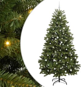 vidaXL Brad de Crăciun artificial cu 300 LED Verde 270 cm PVC și Metal