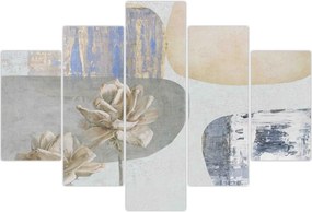 Tablou - Pictură flori și texturi (150x105 cm)