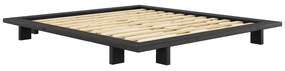 Pat dublu negru din lemn de pin cu grilă 180x200 cm Japan - Karup Design