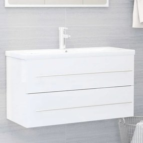 3099059  Sink Cabinet with Built-in Basin White Chipboard (804710+145063) Alb
