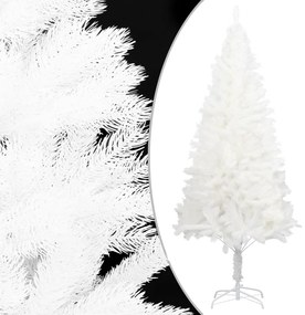 vidaXL Pom de crăciun artificial, ace cu aspect natural, alb, 180 cm