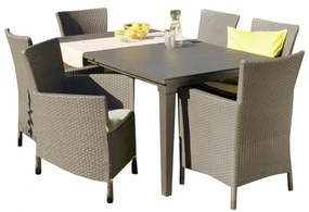 Set de mobilier de grădină Futura 6+1 în culoarea cappuccino