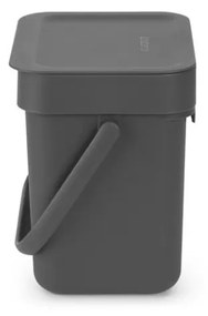 Coș de gunoi pentru colectare separată Brabantia Sort&amp;Go 3L, Gri 1003230