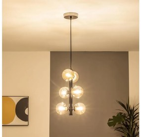 Brilagi - Lustră LED suspendată pe cablu MILLA 6xG9/3W/230V negru cromat/auriu