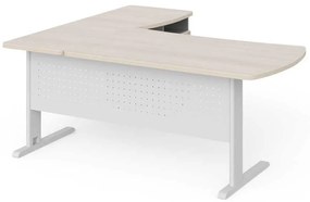 Statie de lucru de colt Manager 180 x 160 cm, dreapta, salcâm deschis / gri