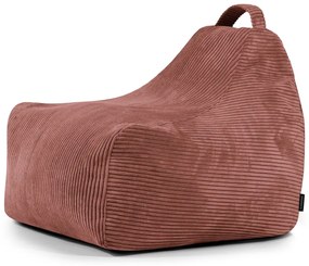 Fotoliu puf pentru copii cărămiziu cu tapițerie din catifea reiată Game Amuse – SLOWDOWN